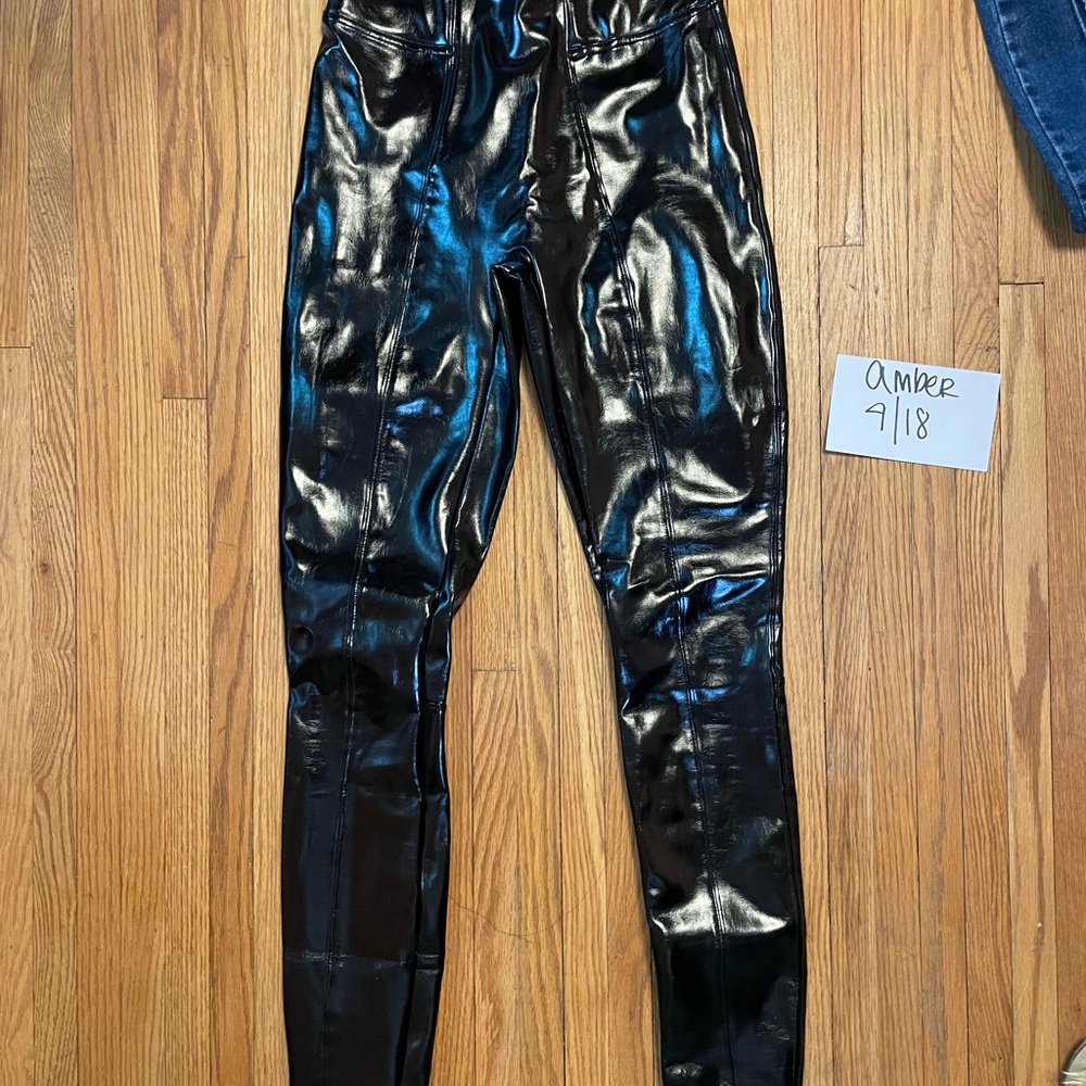 Black Faux Leather Pants